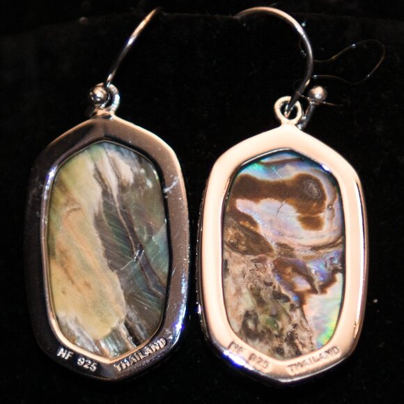 Large Abalone & Silver Pendant with Abalone Earrings - Picture 6 of 6